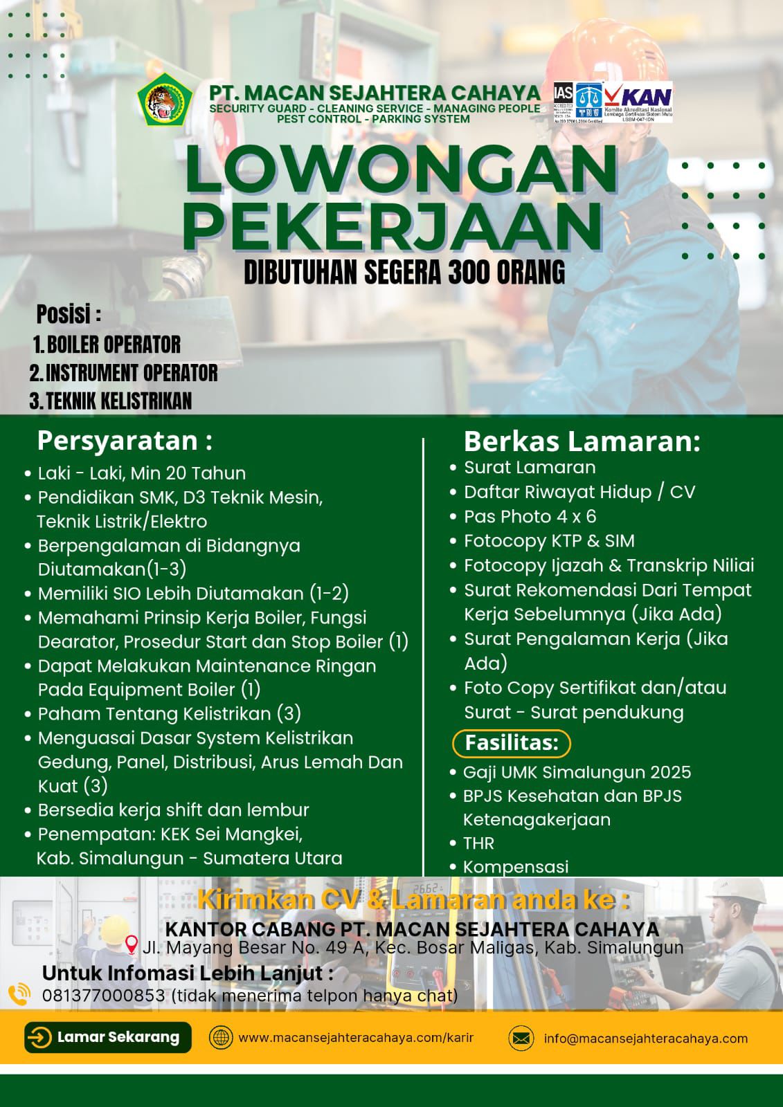 lowongan kerja sei mangkei